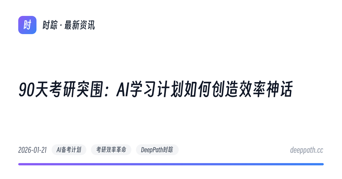 90天考研突围：AI学习计划如何创造效率神话 - 文章封面