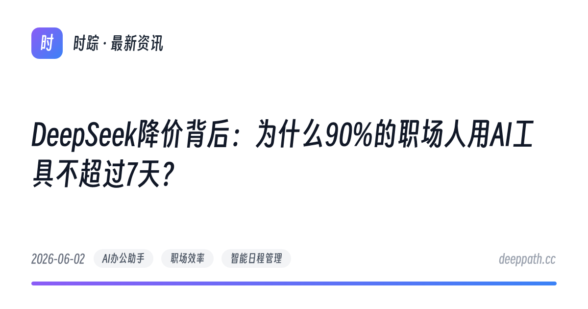 DeepSeek降价背后：为什么90%的职场人用AI工具不超过7天？ - 文章封面